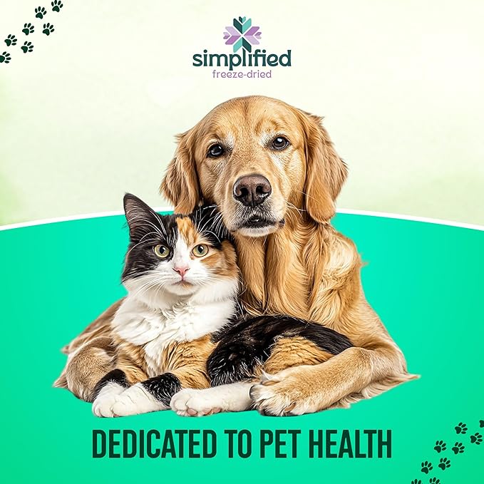 Simplified Freeze Dried Beef Liver Treats for Dogs & Cats β 100% Natural Single Ingredient β High Protein Snack β All Breeds β Made in USA β 4oz Bag (Small size pieces for cats & dogs under 15lbs)
