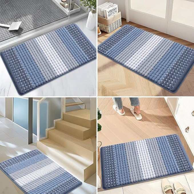 Kitinjoy Indoor Outdoor Door Mat, 59x24 Non-Slip Absorbent Dirt Trapper