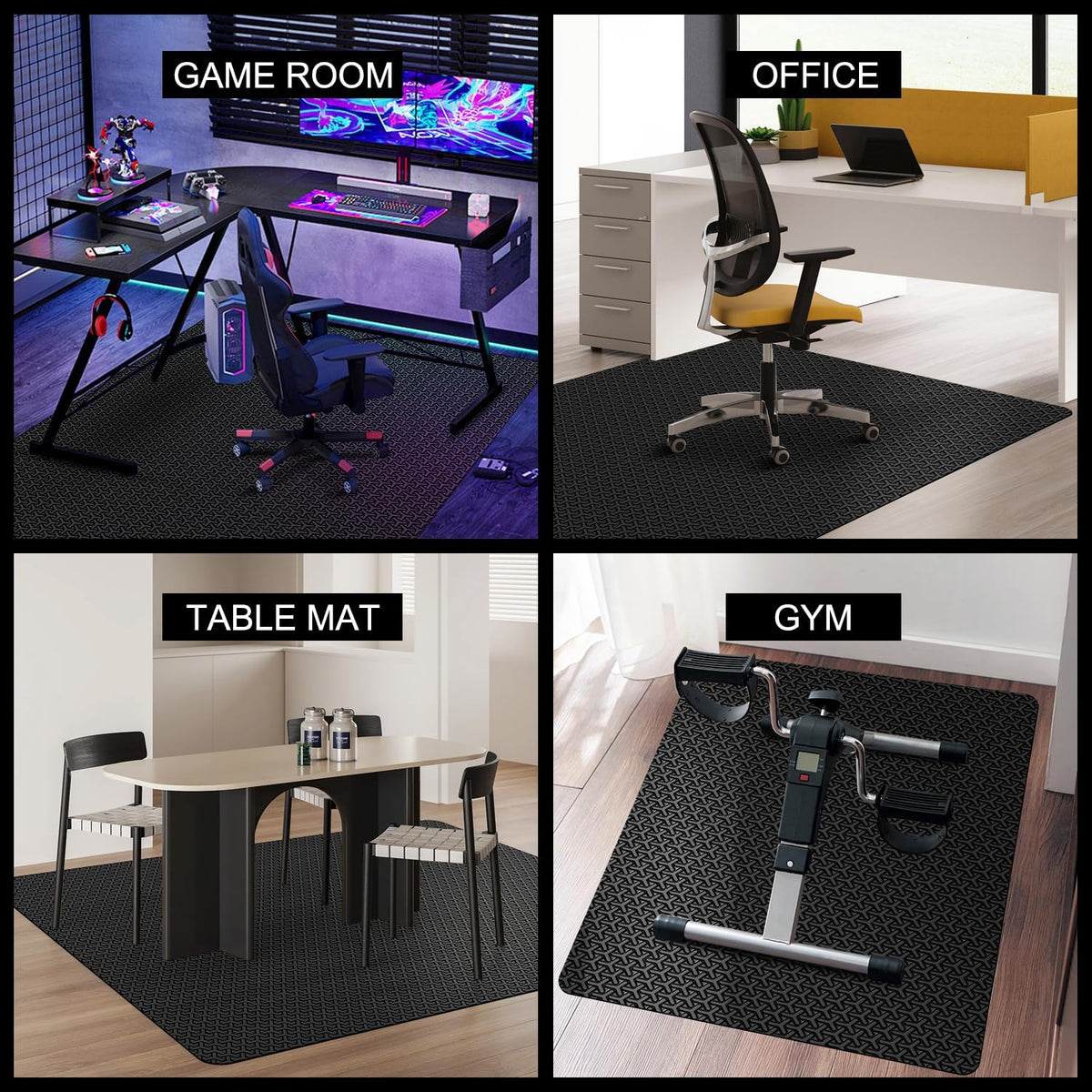 Office Chair Mat for Hard Floor, 50"x60" Large Computer Chair Mat
