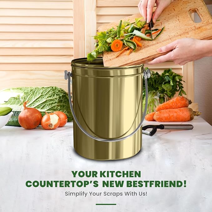 Utopia Kitchen Compost Bin for Kitchen Countertop