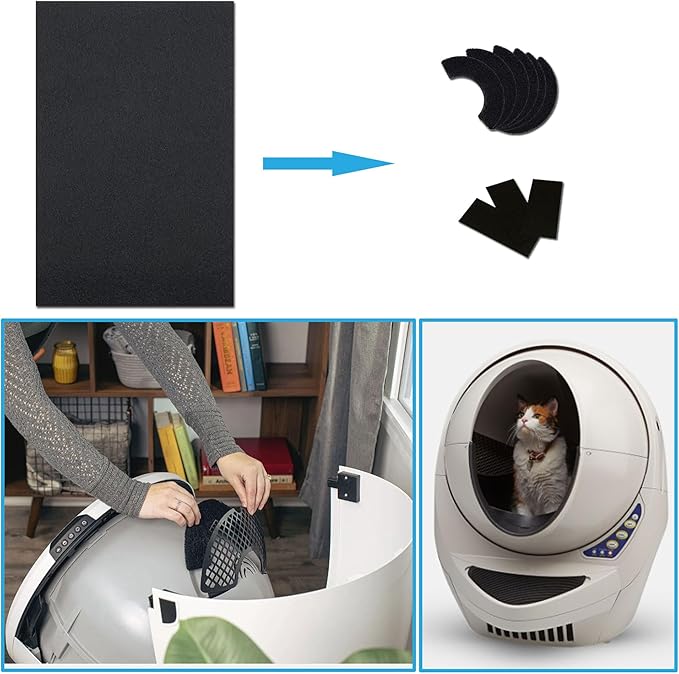 2 x Odor Control Activated Carbon Charcoal Cut-to-fit Replacement filter Pad