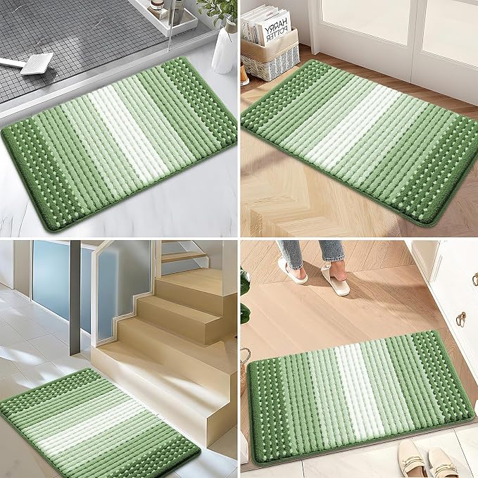 Kitinjoy Indoor Outdoor Door Mat, 59x36 Non-Slip Absorbent Dirt Trapper