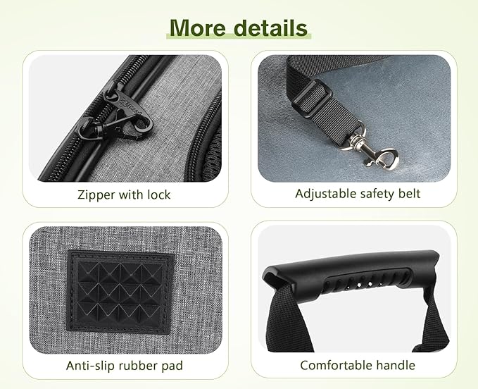Pecute Cat Backpack Carrier XL, Expandable Pet Backpack Curtain Design for Cats Dogs Up to 15lbs, with 4-Side Breathable Mesh, Multi-Entry & Lockable Zippers for Travel, Hiking, Camping - Hands Free