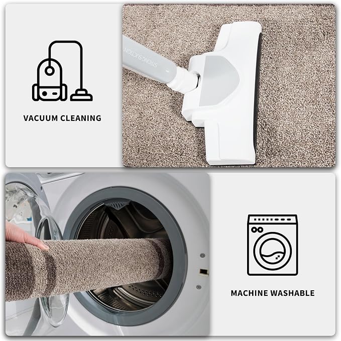 PURRUGS Dirt Trapping Door Mat 24" x 60", Non-Slip Machine Washable Entryway Rug