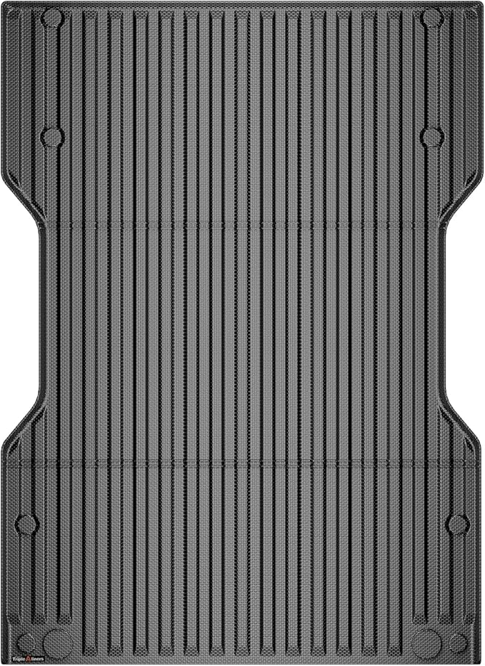 TripleAliners Truck Bed Mat Compatible with 2024 2025 2026 Toyota Tacoma Accessories 6FT Vehicle Perfectly Flush All Weather Protection TPE Heavy Duty Pickup Car Bed Cargo Mat