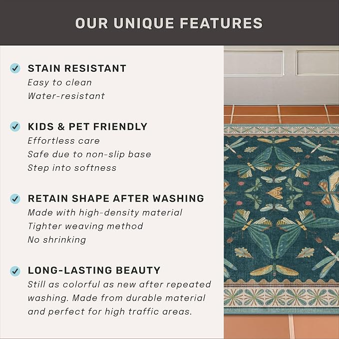 Teal 3x4 Entryway Rug