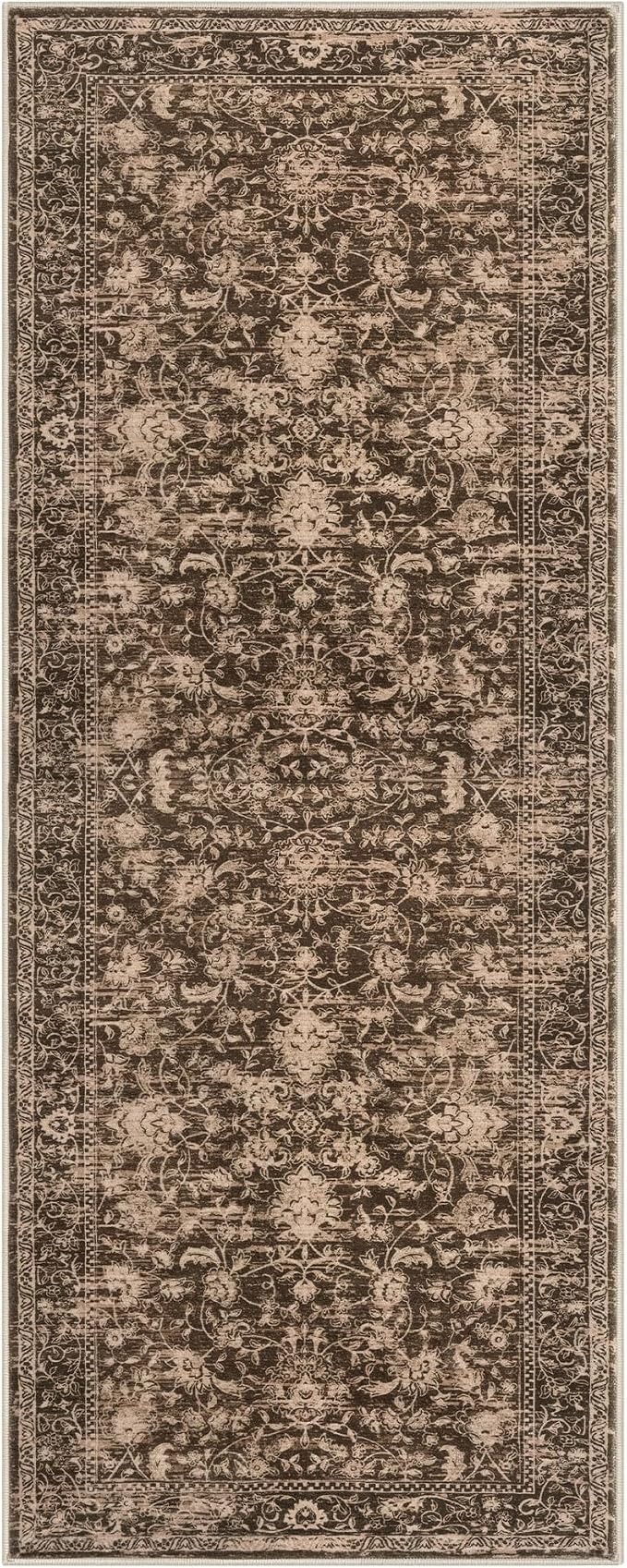 KILOCOCO Hallway Runner 2x6 Rug Runner Washable Kitchen Runners Printed Floral
