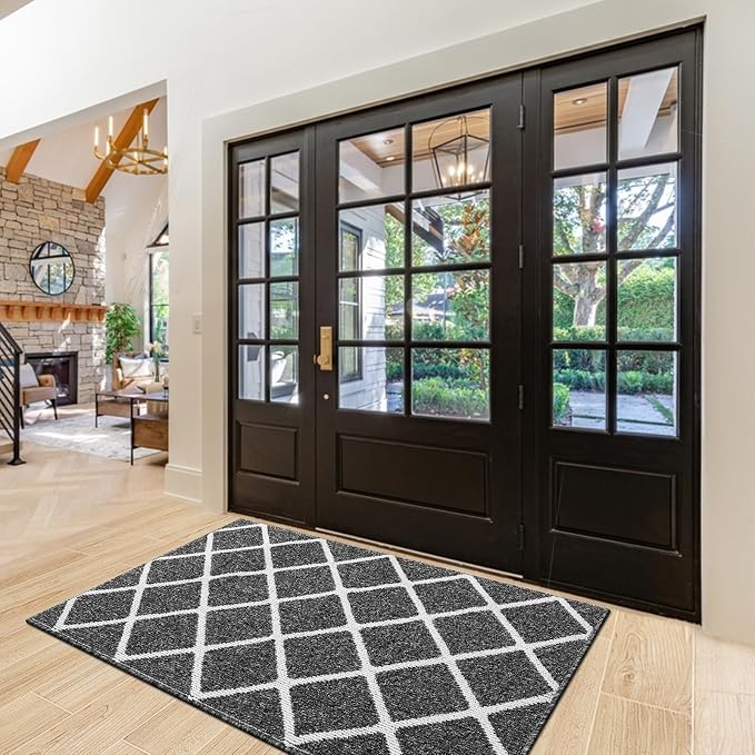 Finchitty Indoor Door Mat, Dirt Resistant and Absorbent, Low-Profile, Washable