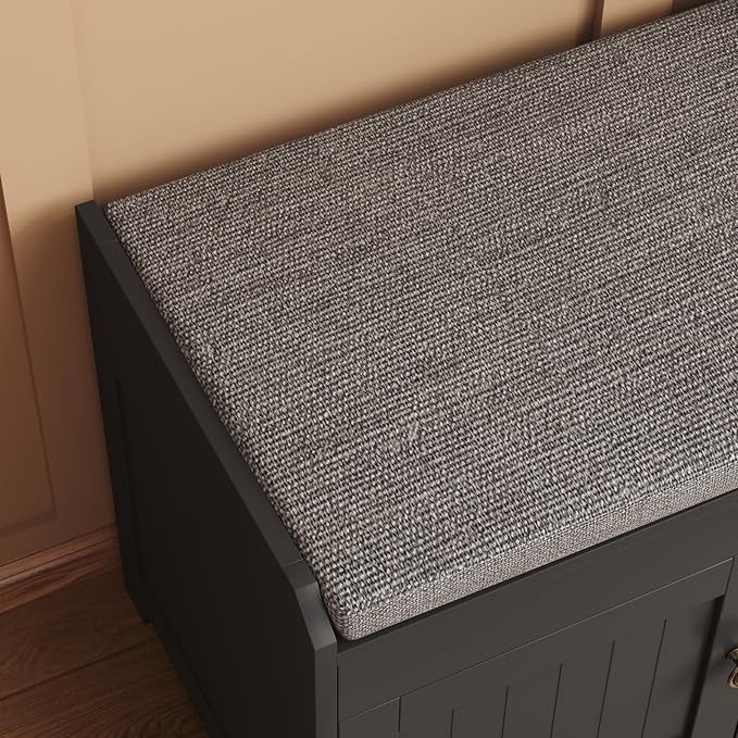 HOMEFORT 54.4" Shoe Bench with Lift Top Storage, Entryway Bench with Cushioned