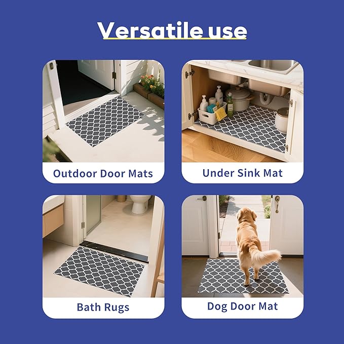 Cooyes Large Dog Food Mat 24"×36", Ultra-Absorbent Dog Bowl Mat for Food and Water, Pet Feeding Mat with Non-Slip Rubber Back, Cat Placemats with Water-Locking Bottom That Protects Floors