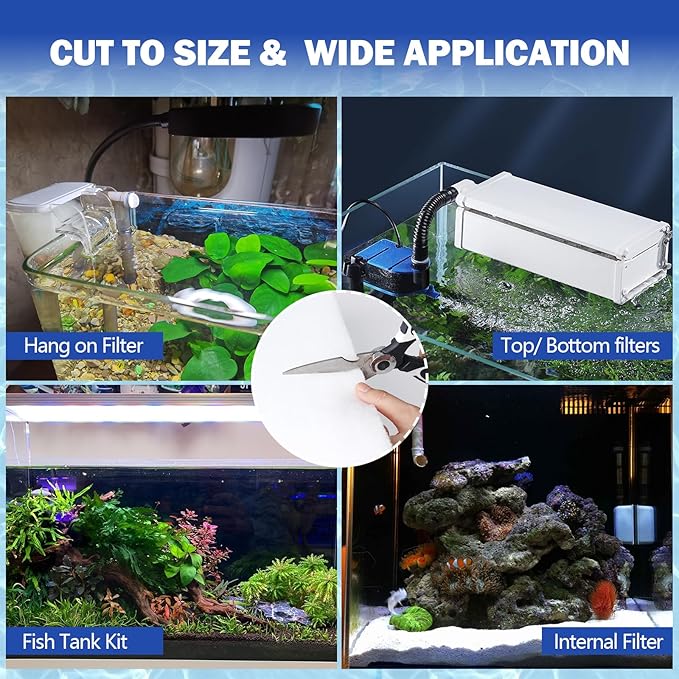 UBeesize Aquarium Filter Media Floss, High Efficiency Aquarium Filter Material
