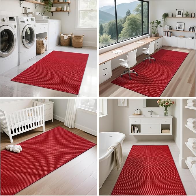 YDKGL 2x6 ft Kitchen Runner Rug Mat Non Slip Boho Woven Hallway Runner Washable
