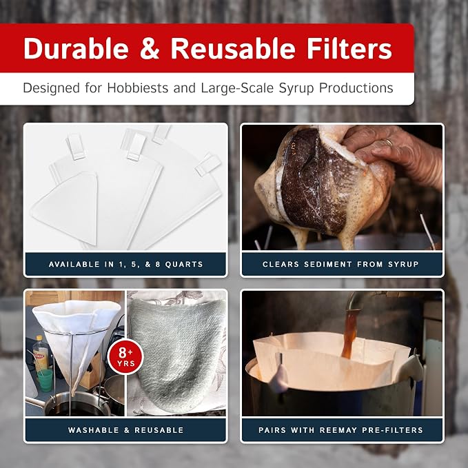 The Felt Store Synthetic Maple Syrup Filter Cone – Reusable Heavy-Duty