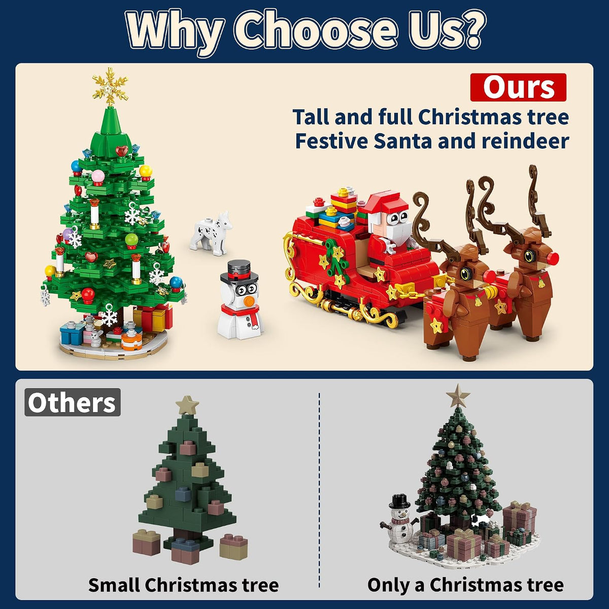 Christmas Tree Building Blocks Advent Calendar 2026, 24 Days Countdown Set