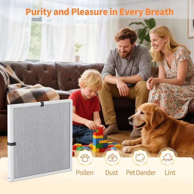 2-Pack 20x20x1 MERV 8 Reusable & Washable Electrostatic Air Filters
