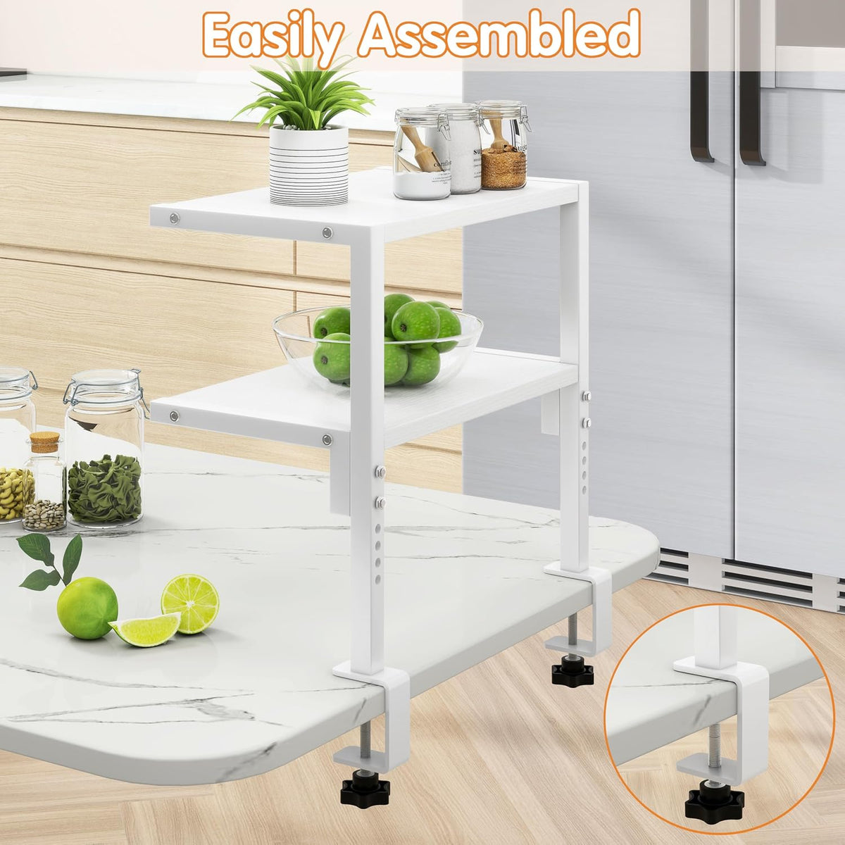 IBUYKE Clamp on Desk Organizer Shelf,Desk Extender Shelves UTMZ007W