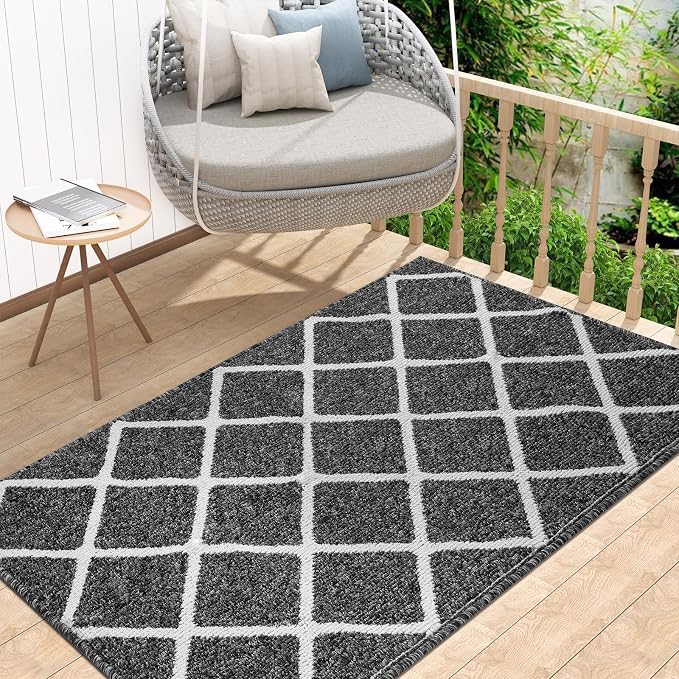 Finchitty Indoor Door Mat, Dirt Resistant and Absorbent, Low-Profile, Washable