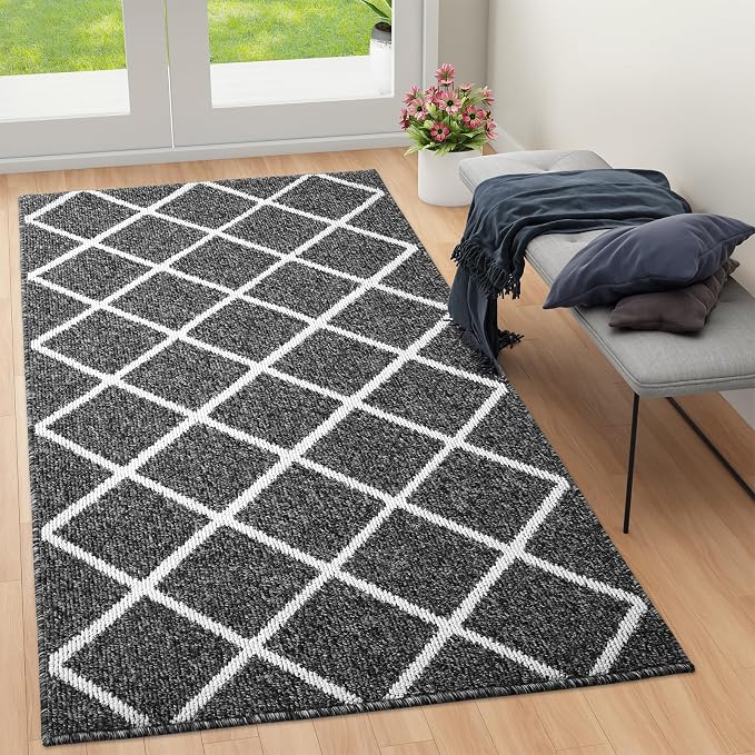 Finchitty Large Indoor Door Mat, Non-Slip Absorbent Resist Dirt Entrance Mat