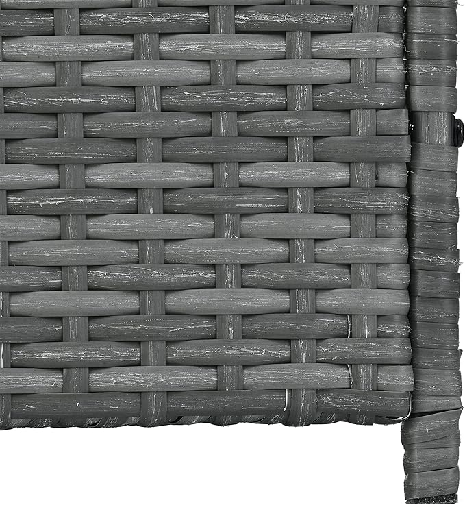 Dog Bed Outdoor Patio Furniture, PE Wicker Pet Bed with Metal Frame and Curtain, Elevated Cozy Pet Enclosure for Indoor Outdoor Use, 35.8" W x 28" D x 31.9" H, Black