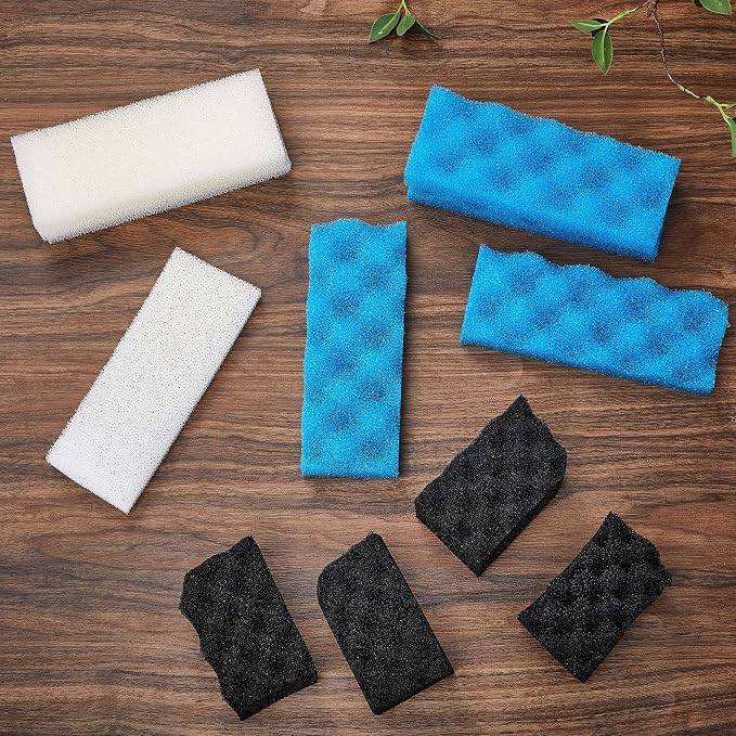 18 Pcs Compatible with 306/307 Bio Sponge Set Compatible with Aquarium Filters