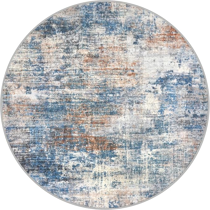 IOHOUZE Round Area Rug 3 Ft Circle Entryway Rugs Round Washable Door Mat Indoor