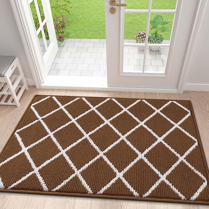 Finchitty Indoor Door Mat, Dirt Resistant and Absorbent, Low-Profile, Washable