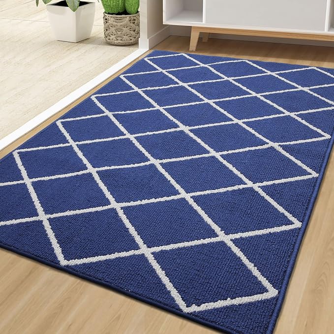 Finchitty Large Indoor Door Mat, Non-Slip Absorbent Resist Dirt Entrance Mat
