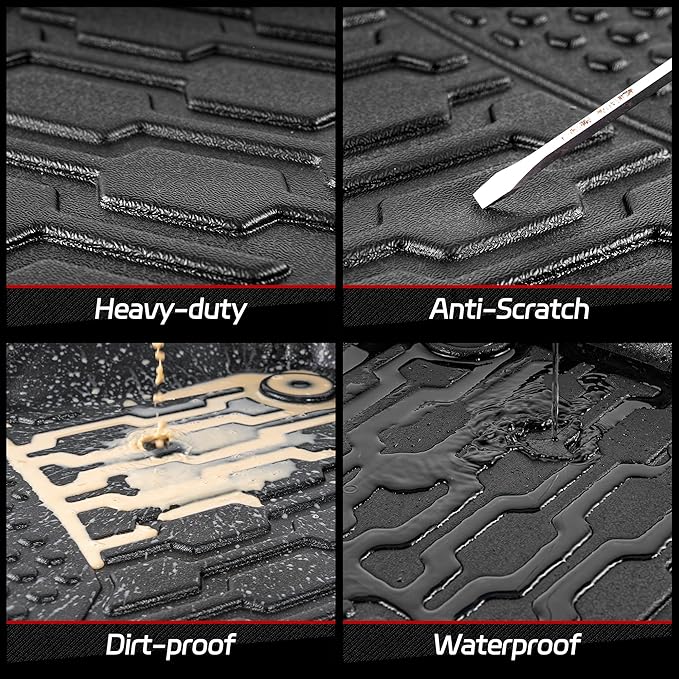 Cargo Liner Compatible with 2015-2024 Ford Edge Cargo Mat,All Weather Protection Trunk Liner Rear Trunk mat,Black