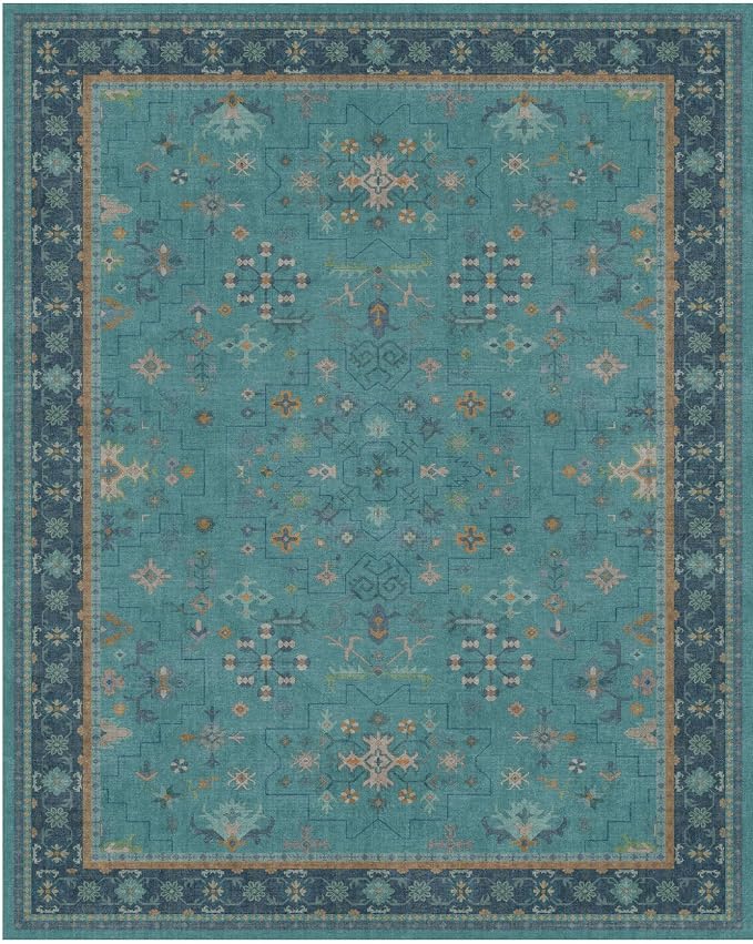 3x4 Teal Rugs for Entryway Indoor