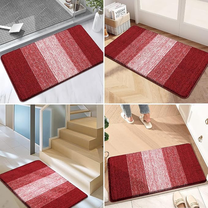 Kitinjoy Indoor Outdoor Door Mat, 59x24 Non-Slip Absorbent Dirt Trapper