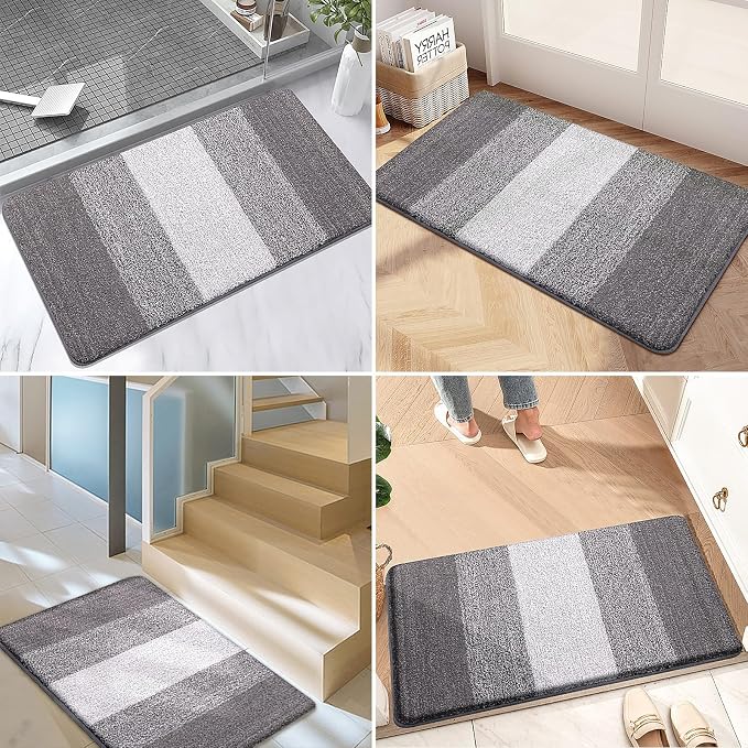 Kitinjoy Indoor Outdoor Door Mat, 36x24 Non-Slip Absorbent Dirt Trapper