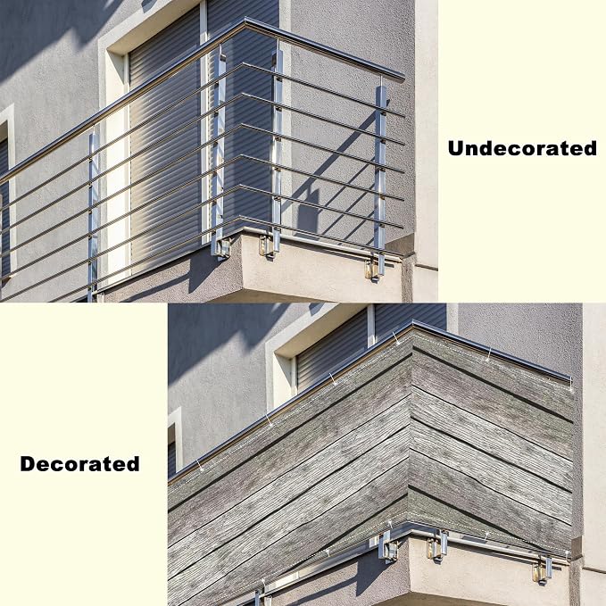 Privacy Screen 6.6' x 49.2' Privacy Protection Weatherproof Balcony Privacy
