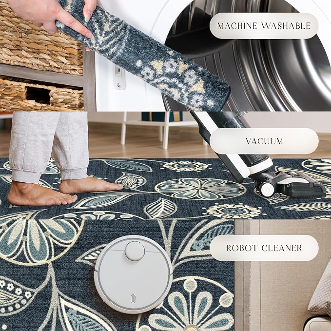 Maples Rugs Reggie Floral Kitchen Rug