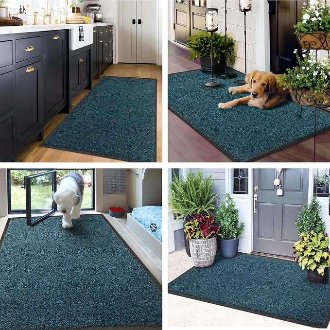 Mibao Front Door Mat Indoor Entrance, 29.5" x 17", Dirt Trapper Welcome Mat