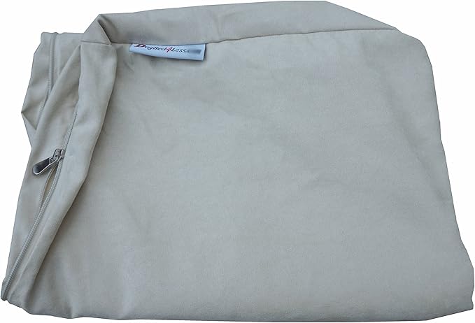 Dogbed4less XL Memory Foam Dog Bed for Medium Large Dogs with Orthopedic Comfort, Waterproof Liner and Khaki Washable Pet Bed Cover 47X29 Pillow