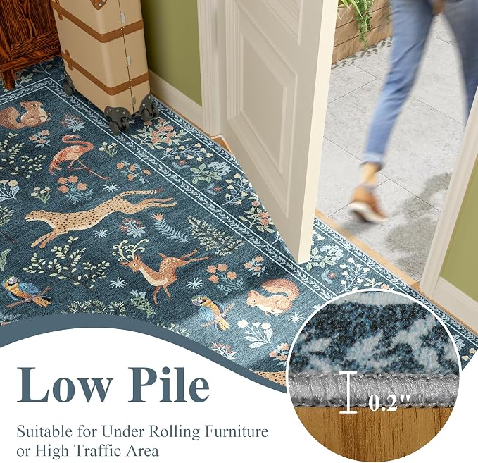 DUKINO Runner Rug, 2x8 Washable Kitchen Rugs