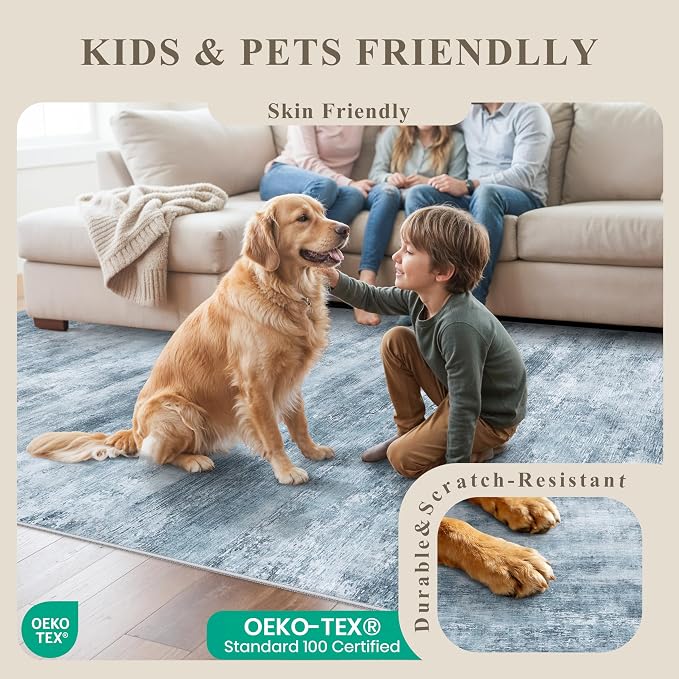 3x6 Washable Wide Runner Rug – Non-Slip Floor Carpet Runner