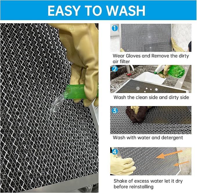 UBeesize 14x30x1 Reusable Electrostatic Air Filter HVAC AC Furnace Filter