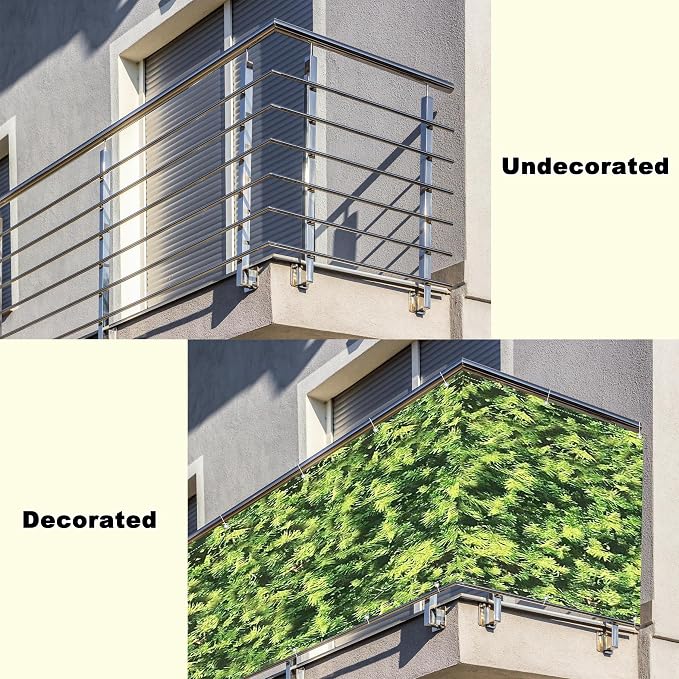 Privacy Fence Screen 3.9' x 13.1' UV-Resistant Visibility Reduction Balcony