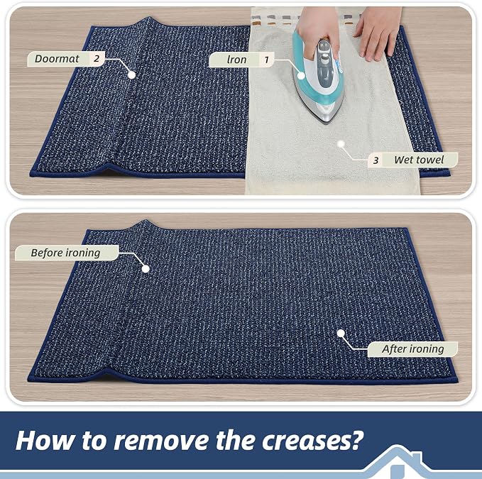 BEQHAUSE Dirt Trapper Door Mat 20" x 48", Non-Slip Washable Doormats Entrance