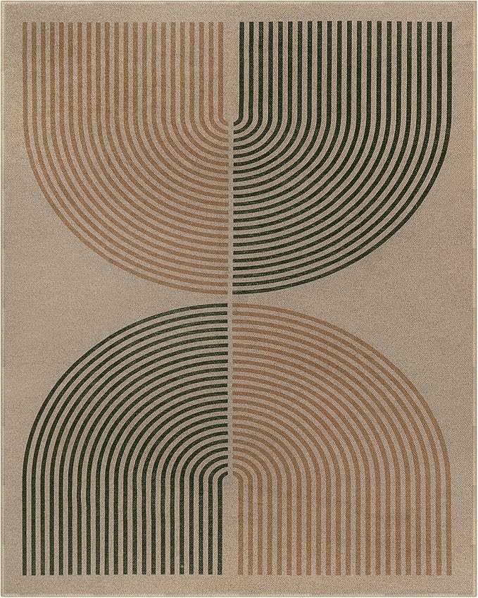 Lahome Enfys Modern Rainbow Easy Jute Rug, 8x10 Living Room Rug Indoor Outdoor