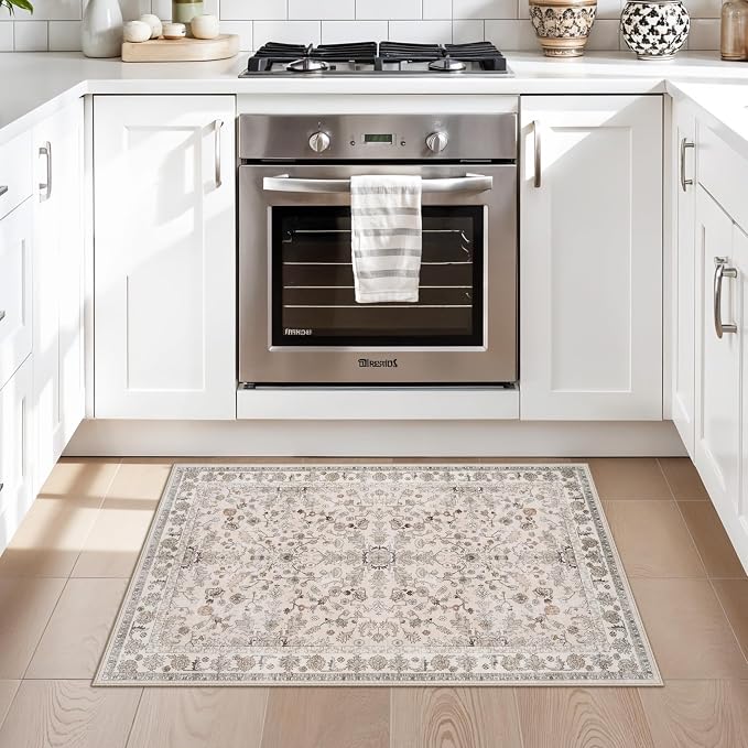 2x3 Non-Slip Washable Kitchen Rug – Boho Small Accent Rug