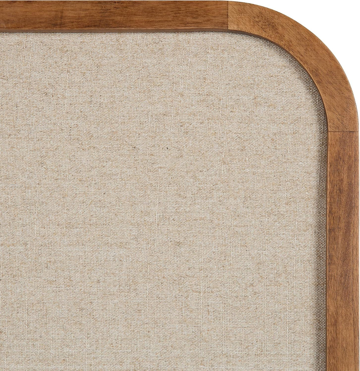 Kate and Laurel Hutton Transitional Pinboard, 20 x 30, Rustic Brown, Radius Rectangle Wall Organizer with Fabric Pinning Surface