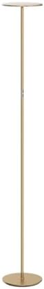 Brightech Sky LED Floor lamp, Torchiere Super Bright Floor Lamp for Living Room Decor & Office - Dimmable, Tall Standing Torch Lamp with Warm Light for Bedroom & Reading - Gold Brass