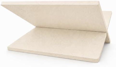 Faux Travertine Resin Book Stand, Large Open Book Holder Stand for Display & Reading, Coffee Table Book Stand for Cookbooks, Bible, Quran, Guest Books, Art Books, Neutral Beige Decorative Bookstand