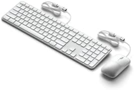Satechi Slim CLX3 Wired Keyboard & Mouse Combo, USB-C, Silver