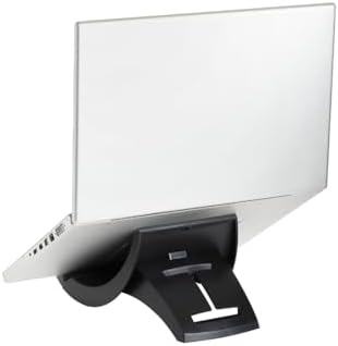 3M Vertical Notebook Computer Riser With Cable Management, 9" X 12" X 6.5" To 9.5", Black/charcoal Gray, Supports 20 Lbs