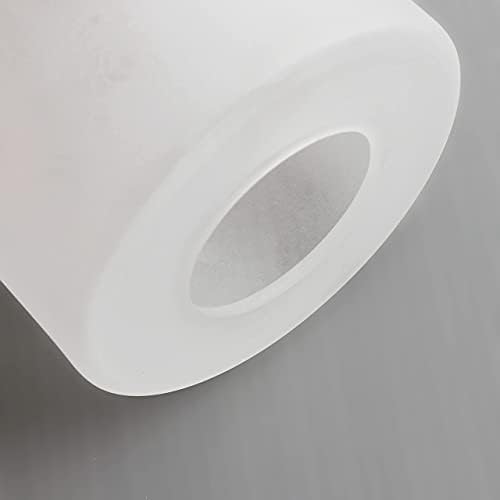Frosted Glass Lamp Shade 2 Pack, Cylinder Glass Shade Replacement for Lighting Fixture Glass Globe with 1 5/8 Inch Fitter, G0035