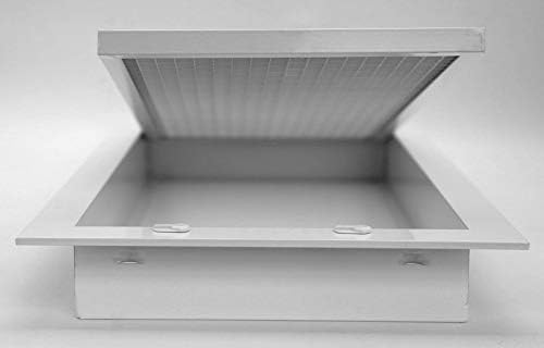 18" x 14" Cube Core Eggcrate Return Air Filter Grille for 1" Filter - Aluminum - White [Outer Dimensions: 20.5" x 16.5]