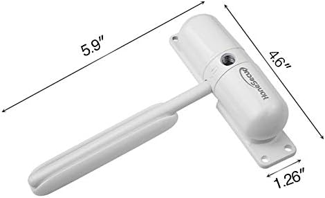 Safety Spring Door Closers, Adjustable Closing Door Hinge, Automatic Stopper Fire Rated, to Convert Hinged Doors to Self Closing Doors - White